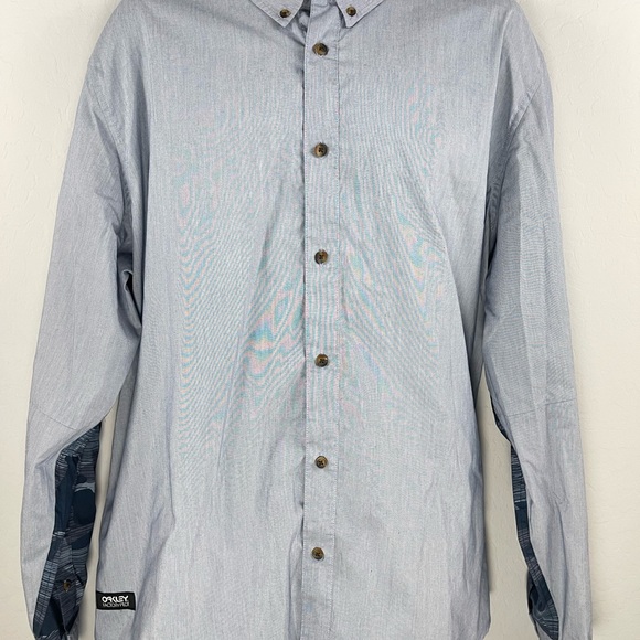 Oakley Factory Pilot Men's XXL Button Up Dress Shirt with Camo Back - Picture 2 of 9